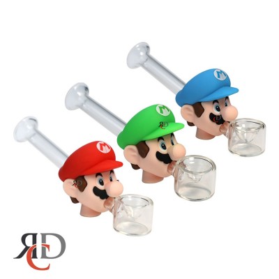 SILICONE HAND PIPE MARIO SP411 1CT